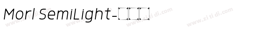Morl SemiLight字体转换